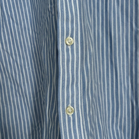 Ralph Lauren Knit Oxford Blue White Striped Size Small - Picture 4 of 8